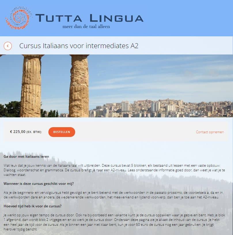 Online cursus italiaans voor intermediates
